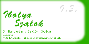 ibolya szalok business card